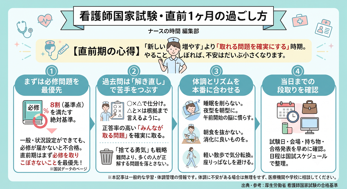 看護師国家試験・直前1ヶ月の過ごし方