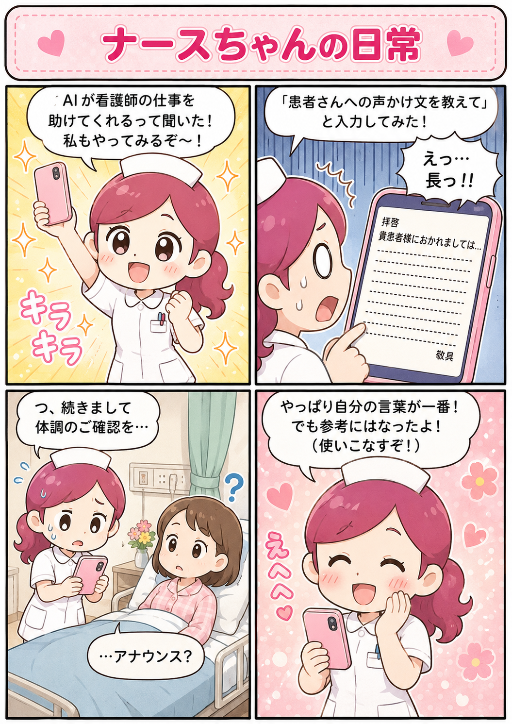ナースちゃんの日常｜AIに頼ってみた